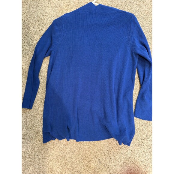 Talbots XL Blue Boyfriend Cardigan. Decorative Side Zippers  Sty 4945 Capsule - Picture 12 of 16